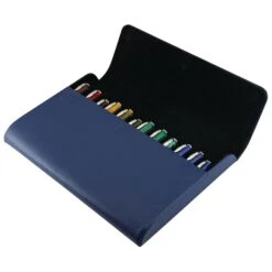 Pineider Genuine Italian Leather Pen Case, 12 Pens -Office Supply Shop 123