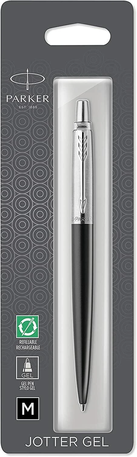 Parker® Parker Jotter Ballpoint Pen, Gel Ink, Black & Chrome 2 Parker® Parker Jotter Ballpoint Pen, Gel Ink, Black & Chrome - Image 2