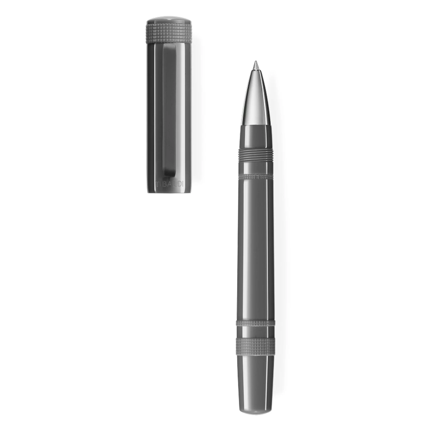 Tibaldi Perfecta Denim Rollerball Pen, Grey Delave 1 Tibaldi Perfecta Denim Rollerball Pen, Grey Delave
