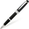 Cross® Cross Bailey Fountain Pen, Black Lacquer & Chrome, Medium Nib
