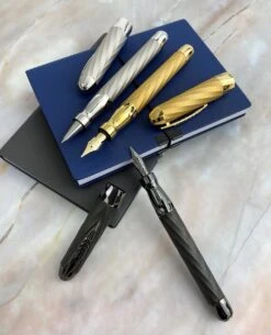 Pineider Matrix Jewelers Limited Edition Sterling Silver Rollerball Pen, Yellow Gold Plated -Office Supply Shop 5ecbe83a c971 574f 82ed e19998ef6eda