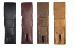 Girologio Leather Pen Case, 2 Pens