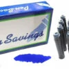 24 Standard International Short Fountain Pen Ink Cartridges, Sapphire Blue