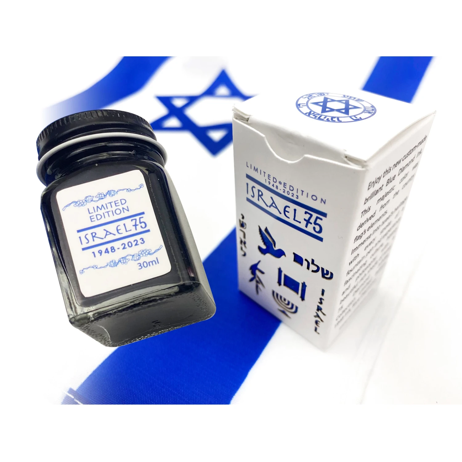 Conklin Israel 75th Anniversary Limited Edition Diamond Jubilee Fountain Pen Ink Bottle 2 Conklin Israel 75th Anniversary Limited Edition Diamond Jubilee Fountain Pen Ink Bottle - Image 2
