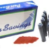 24 Standard International Short Fountain Pen Ink Cartridges, Dragon Red