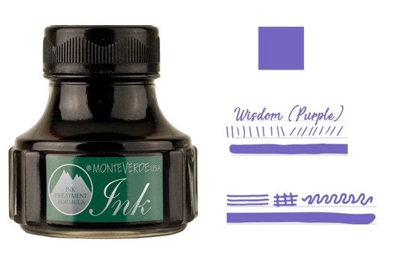 Monteverde 90ml Emotion Fountain Pen Ink Bottle, Wisdom Purple 1 Monteverde 90ml Emotion Fountain Pen Ink Bottle, Wisdom Purple