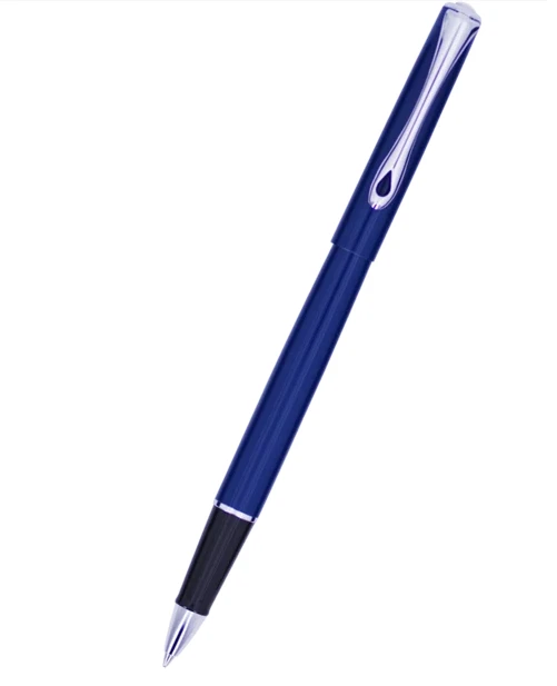 Diplomat Traveller Rollerball Pen, Navy Blue & Chrome 1 Diplomat Traveller Rollerball Pen, Navy Blue & Chrome