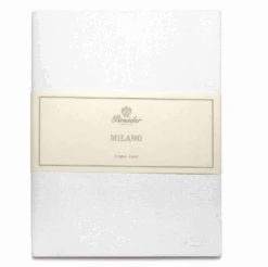Pineider Notes Milano Leather Notebook, Pure White, Lined Ivory Paper