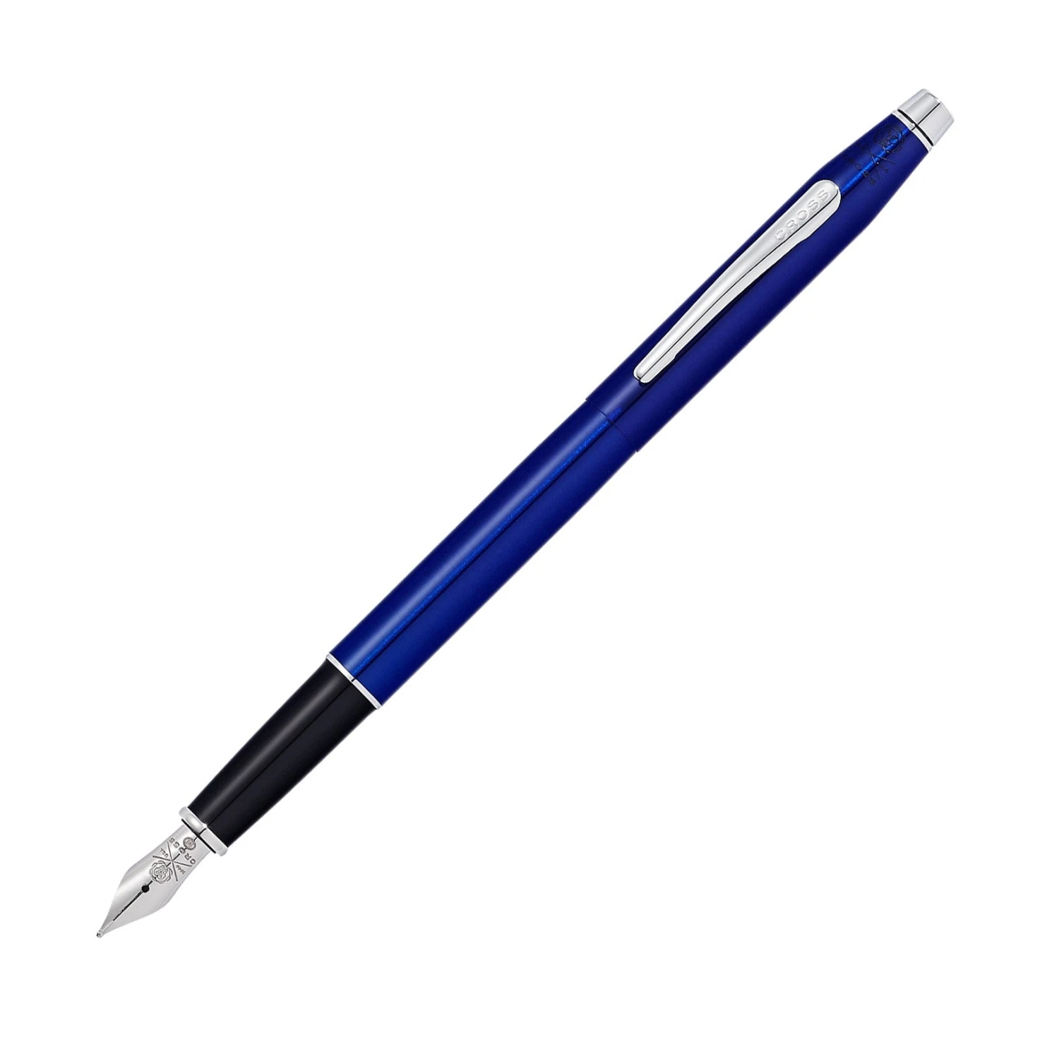 Cross® Cross Classic Century Fountain Pen, Translucent Blue & Chrome, Medium Nib