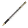 Diplomat Traveller Fountain Pen, Stainless Steel & Gold