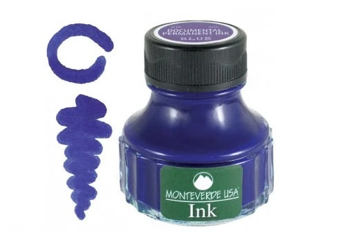 Monteverde 90ml Fountain Pen Ink Bottle, Documental Blue 1 Monteverde 90ml Fountain Pen Ink Bottle, Documental Blue