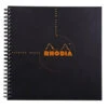 Rhodia Classic Reverse Book, Side Wirebound , Black Dot, 8 ¼ X 8 ¼